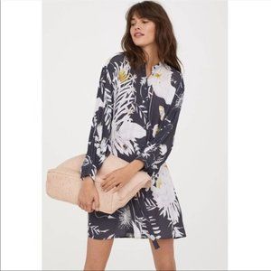 H&M x Anna Glover Floral Oversized Crepe Dress M